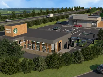 Mock up design of food and beverage hub at Chelmsford.
