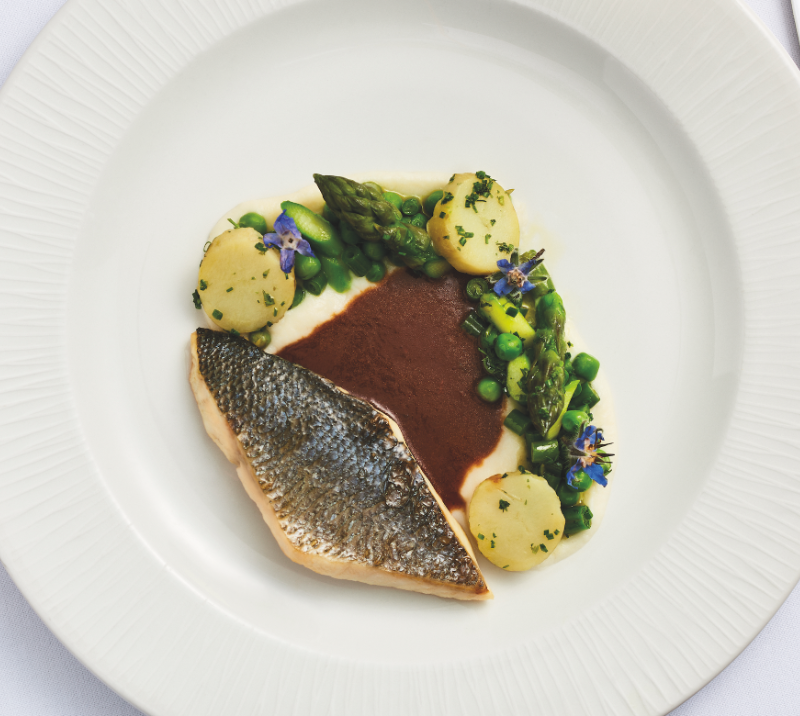 Close up on food on a plate.
